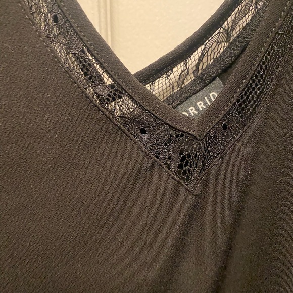 torrid Studio Crepe Jersey Lace Inset Double V-Neck Tank - Picture 8 of 13
